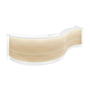 MDD Office Furniture Valde 165-inch Curved Reception Desk