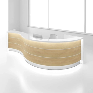 MDD Office Furniture Valde 165-inch Curved Reception Desk
