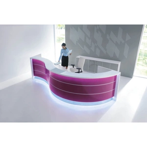 MDD Office Furniture Valde 165-inch Curved Reception Desk