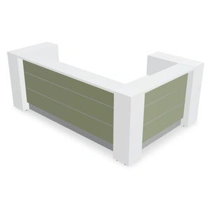 MDD Office Furniture Valde 114-inchx75-inch Corner Reception Desk
