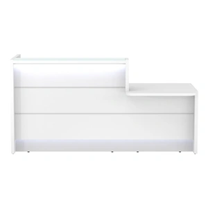 MDD Office Furniture Valde 85-inch Straight Reception Desk w/Left Counter Top, ADA Compilance