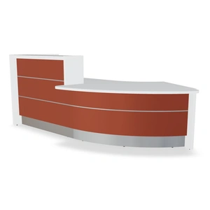 MDD Office Furniture Valde 112-inch Curved Reception Desk w/Counter Top