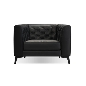 Mobital Dalton Leather Lounge Chair, Antique Black