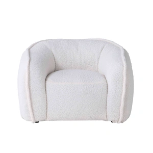 Mobital Duffy Fabric Lounge Chair w/Swivel Base, White