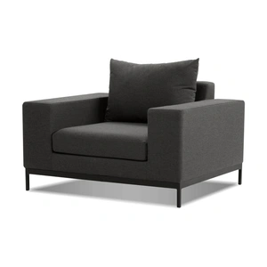 Mobital Jericho Sunbrella Fabric Lounge Chair, Charcoal Grey