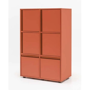 MDD Office Furniture Locker Plus Office Double Storage Cabinet w/6 Lockable Doors
