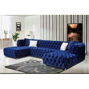 BD Furniture LCL-011 Velvet U-Shape Sectional Sofa