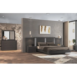 Nordholtz Lea Bedroom Set w/LED Light, Grey
