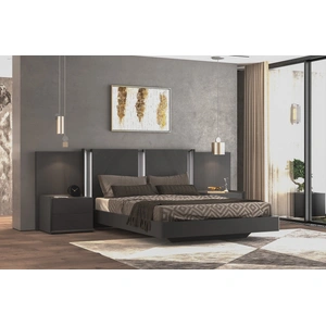 Nordholtz Lea Bed w/LED Light, Grey