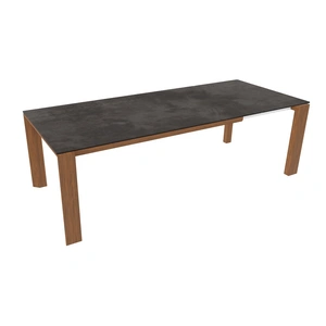 Calligaris Omnia W70.9-inch-94.5-inch Rectangular Ceramic/Wood Veneer Extendable Dining Table