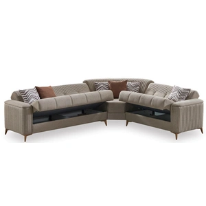 Casamode Levi Polyester Convertible Storage Sectional