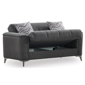 Casamode Levi Polyester Convertible Storage Loveseat