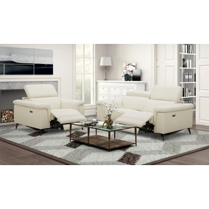 Beverly Hills Furniture Hendrix Thick Top Grain Leather Match Recliner Living Room Set