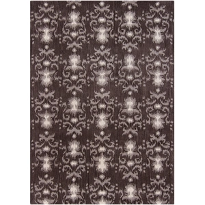 Chandra Lina Wool Rectangular Handmade Rug, Brown/Grey/Ivory