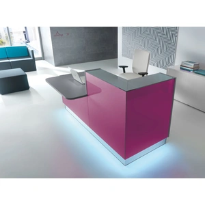 MDD Office Furniture Linea 72-inch Small Reception Desk w/Right Counter Top