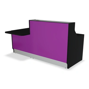 MDD Office Furniture Linea 81-inch Medium Reception Desk w/Right Counter Top