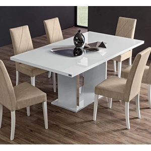 Status, Italy Lisa ESF Rectangular Extendable Dining Table, White