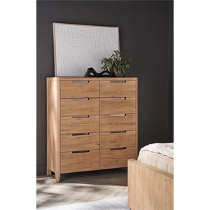 Universal Furniture Walker Wood Chest w/10 Drawers, Organic Natural Oak