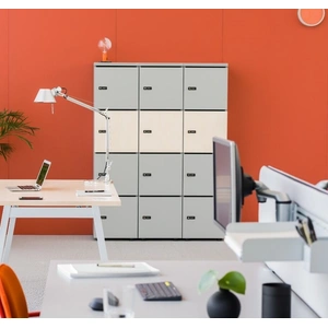 MDD Office Furniture Standard 3-Unit Modular Locker System w/12 Lockers