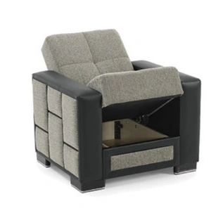 Casamode Loft Polyester/PU Convertible Storage Chair