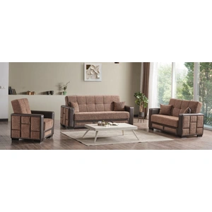Casamode Loft Polyester/PU Convertible Storage Living Room Set