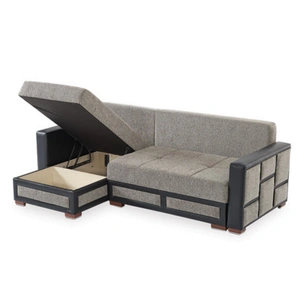 Casamode Loft Polyester/PU Convertible Storage Sectional