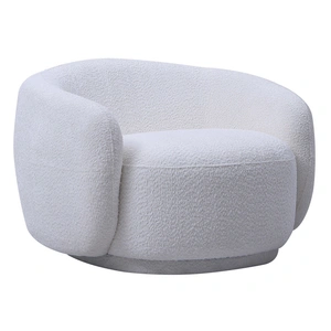 J&M Furniture Lounge Fabric Chair, Off White