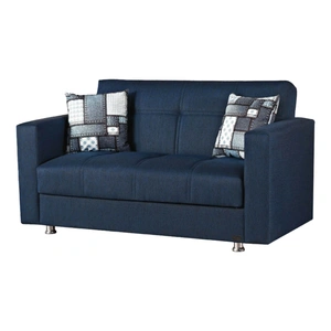 Empire Furniture, USA Miami Fabric Storage Sleeper Living Room Set, Blue