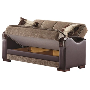 Empire Furniture, USA Rochester Fabric Storage Living Room Set, Brown