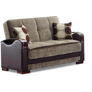 Empire Furniture, USA Rochester Fabric Storage Living Room Set, Brown