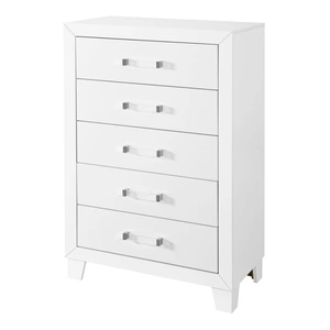 Global Furniture USA Luccia Wood Chest w/5 Drawers, White