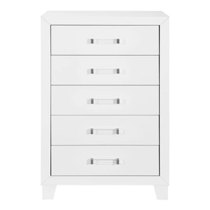 Global Furniture USA Luccia Wood Chest w/5 Drawers, White