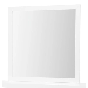 Global Furniture USA Luccia Wood Square Mirror, White