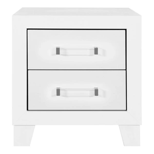 Global Furniture USA Luccia Wood Nightstand w/2 Drawers, White