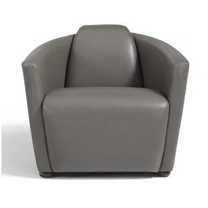 Diven Living Luna Leather Armchair, Spessorato Dark Grey