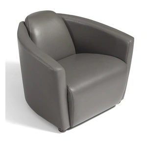 Diven Living Luna Leather Armchair, Spessorato Dark Grey