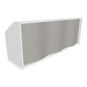 MDD Office Furniture Wave 116-inch Straight Counter Reception Desk