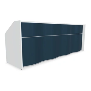 MDD Office Furniture Wave 120-inch Straight Counter Reception Desk