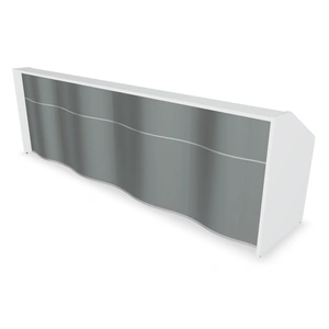 MDD Office Furniture Wave 137-inch Straight Counter Reception Desk
