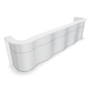 MDD Office Furniture Wave 178-inch Straight Counter Reception Desk