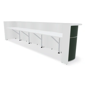 MDD Office Furniture Wave 178-inch Straight Counter Reception Desk