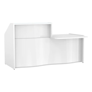 MDD Office Furniture Wave 78-inch Small Reception Desk w/Left Counter Top