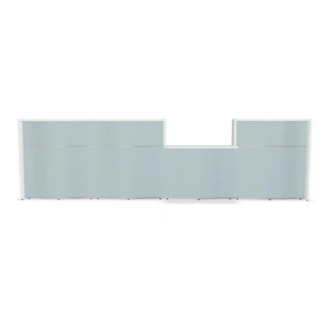 MDD Office Furniture Wave 155-inch Straight Reception Desk w/Counter Top