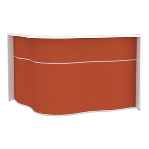 MDD Office Furniture Wave 62-inch Corner Counter Reception Desk