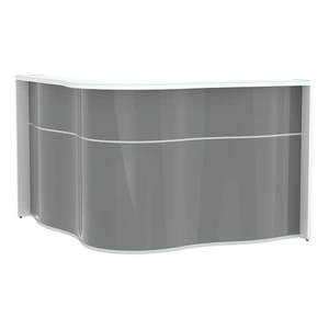 MDD Office Furniture Wave 71-inch Corner Counter Reception Desk