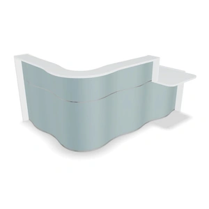 MDD Office Furniture Wave 92-inch L-Shape Reception Desk w/Left Counter Top