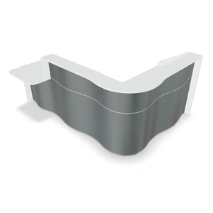 MDD Office Furniture Wave 101-inch L-Shape Reception Desk w/Right Counter Top