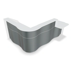 MDD Office Furniture Wave 101-inch L-Shape Reception Desk w/Left Counter Top