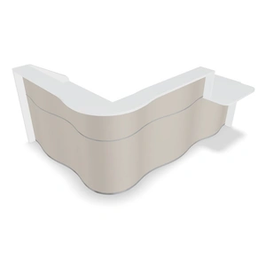 MDD Office Furniture Wave 101-inch L-Shape Reception Desk w/Left Counter Top