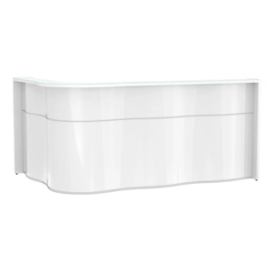 MDD Office Furniture Wave 92-inch Corner Counter Reception Desk